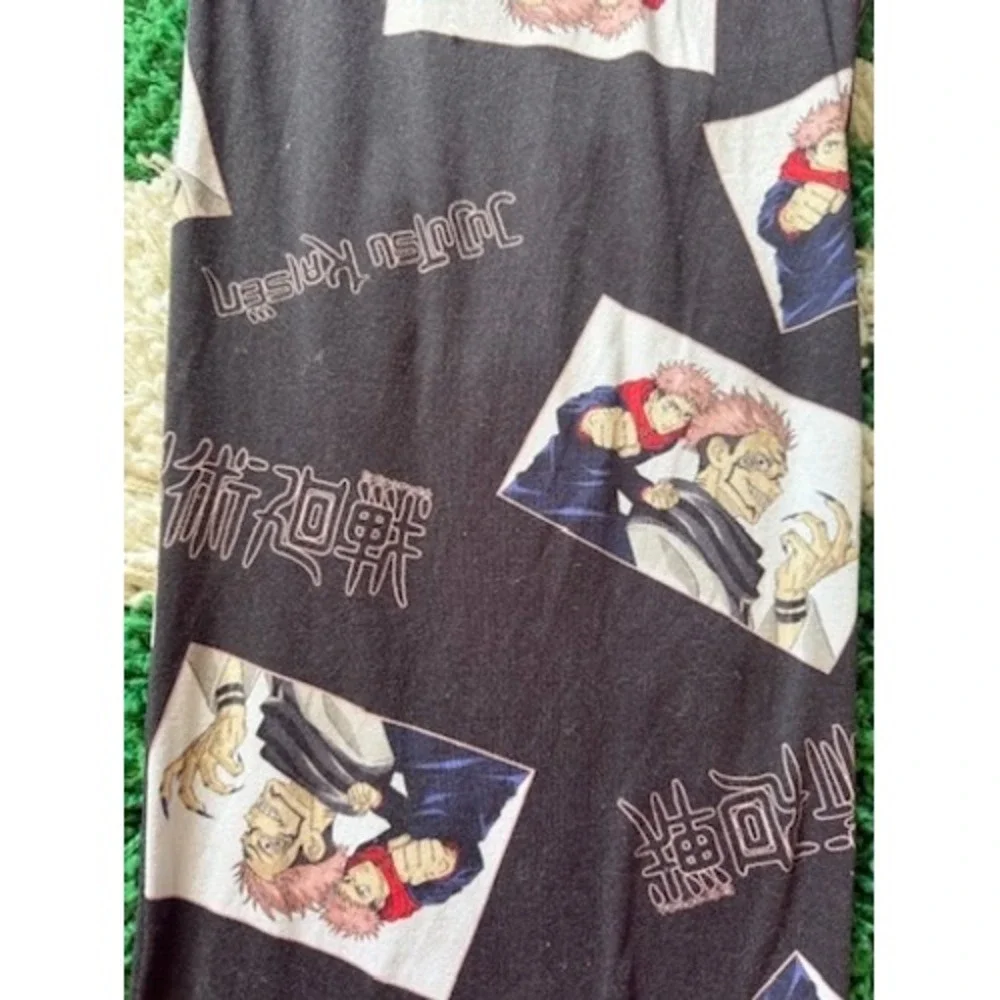 Jujutsu Kaisen Anime All Over Print Sleep Pants Black Mens Medium M Crunchyroll - Picture 4 of 6
